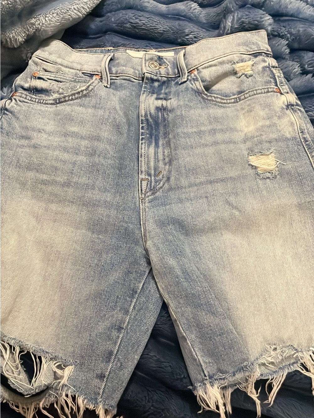 Mother superior denim shorts 25